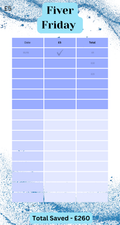 The Boutique Fiver Friday Savings Tracker