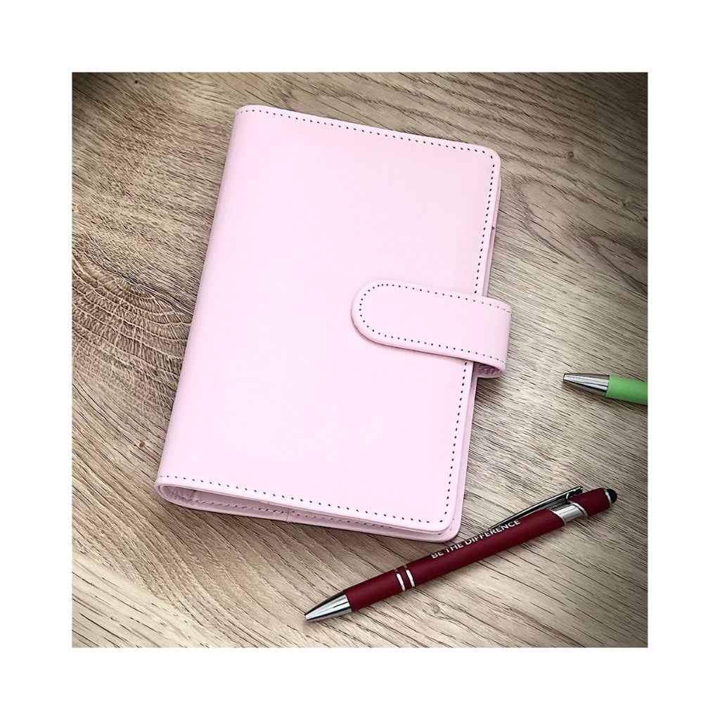 The Boutique Cotton Candy Pink Binder - A6 Faux Leather
