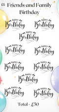 The Boutique Friends & Family Birthday Savings Tracker