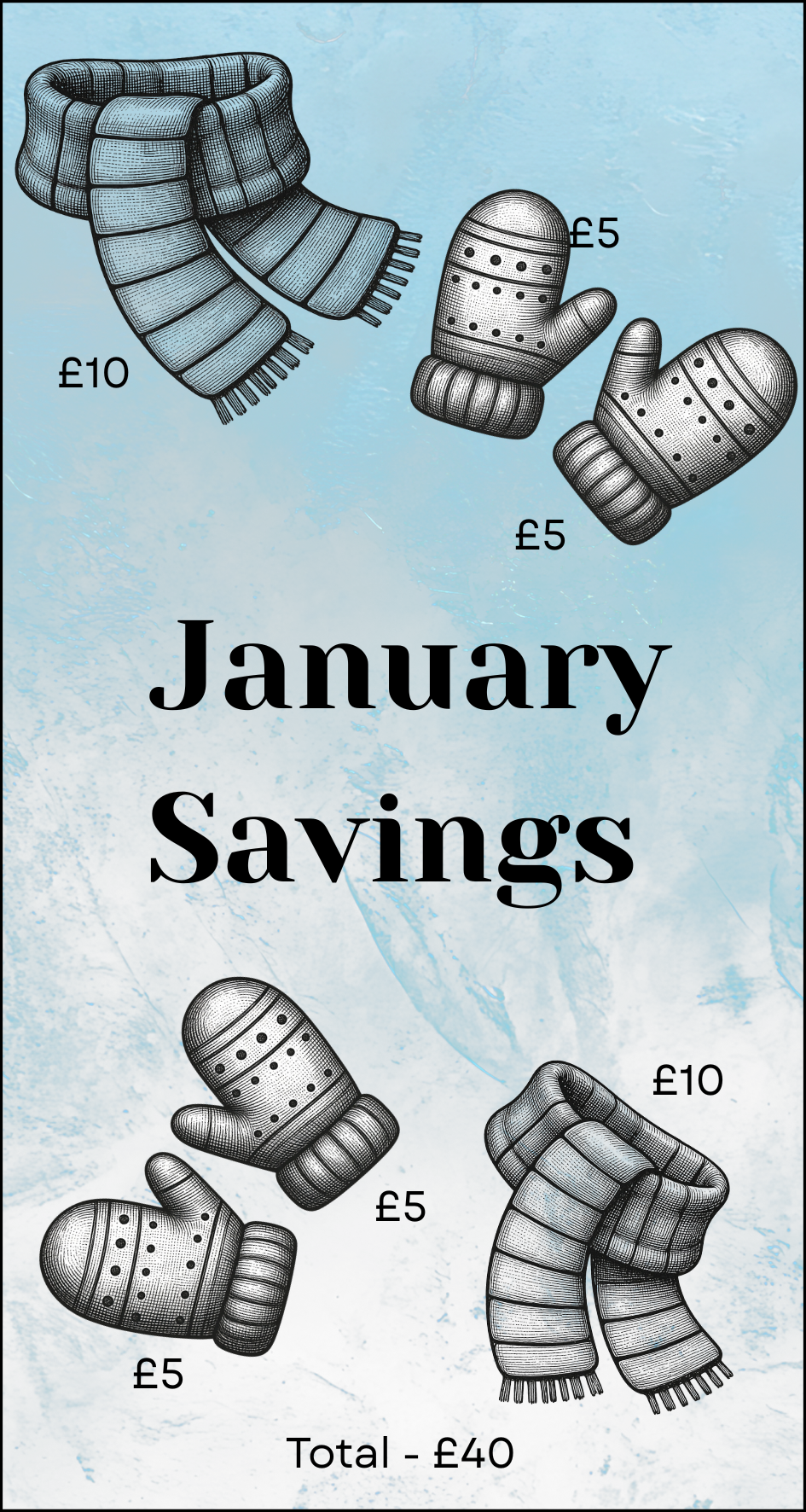 The Boutique January Savings Tracker