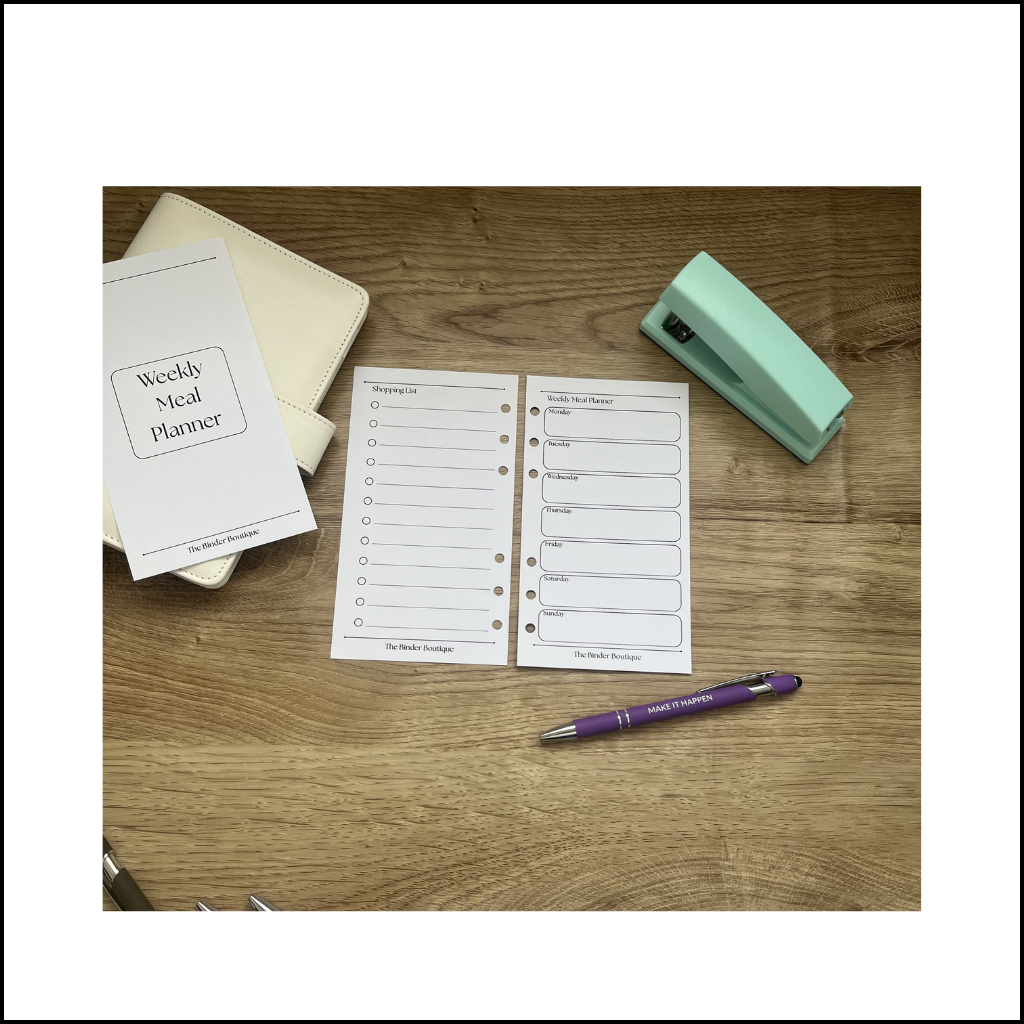 The Boutique Weekly Meal Planner - A6 Inserts