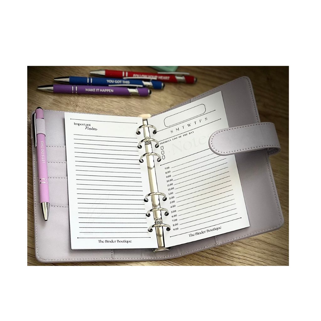 The Boutique Lilac Breeze Binder - A6 Faux Leather