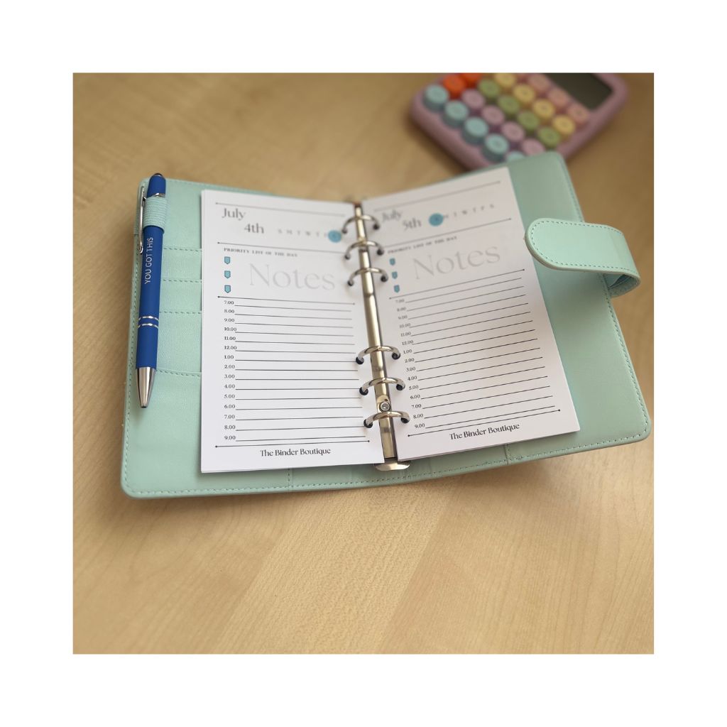 The Boutique Dreamy Blue Binder - A6 Faux Leather