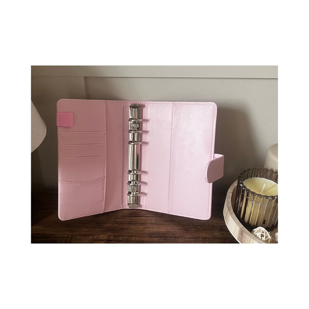 The Boutique Cotton Candy Pink Binder - A6 Faux Leather