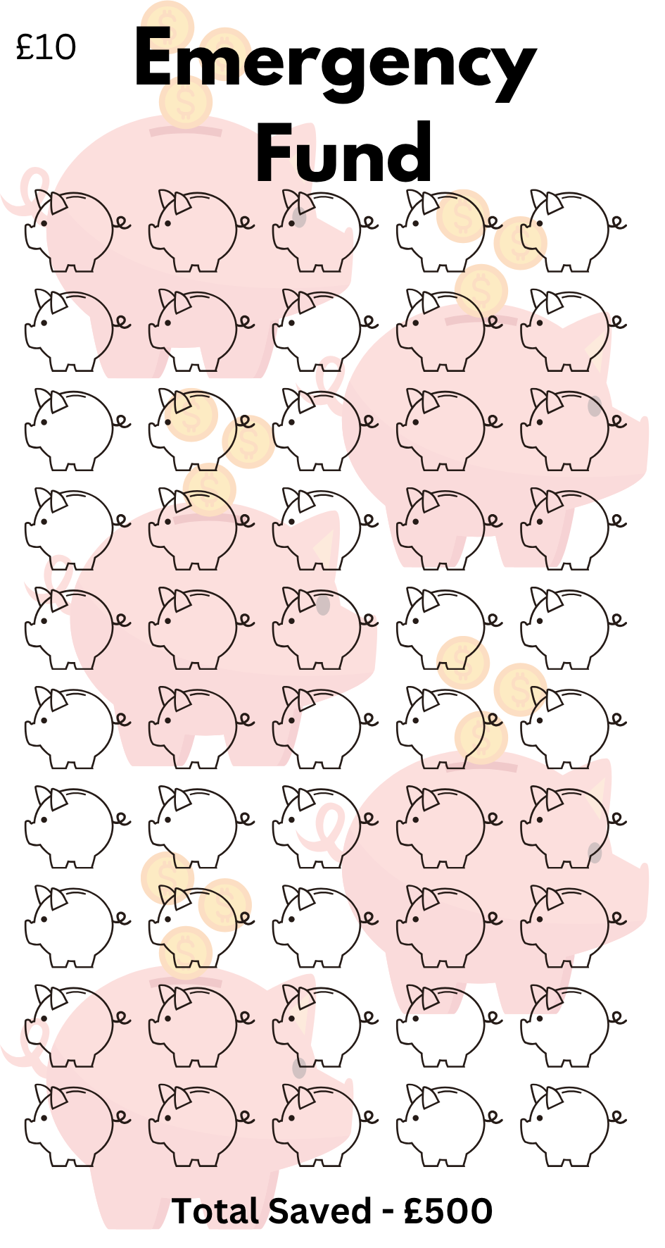 The Boutique Emergency Fund Saving Tracker