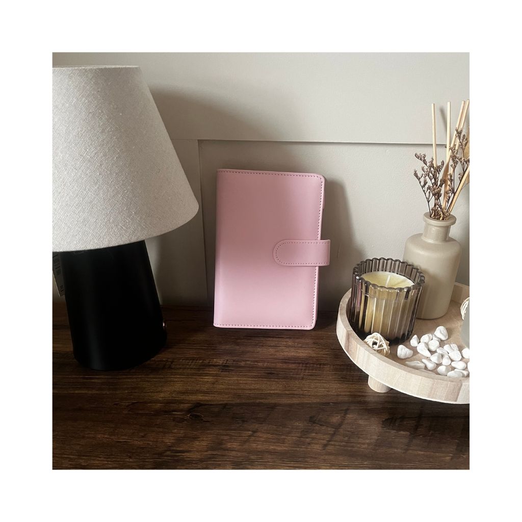 The Boutique Cotton Candy Pink Binder - A6 Faux Leather