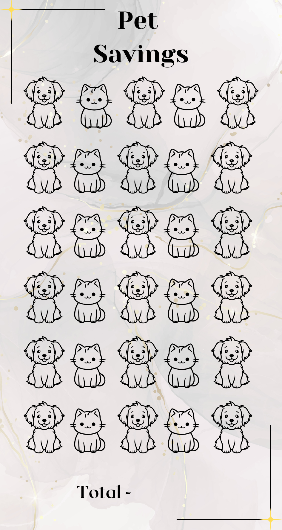 The Boutique Pet Savings Tracker