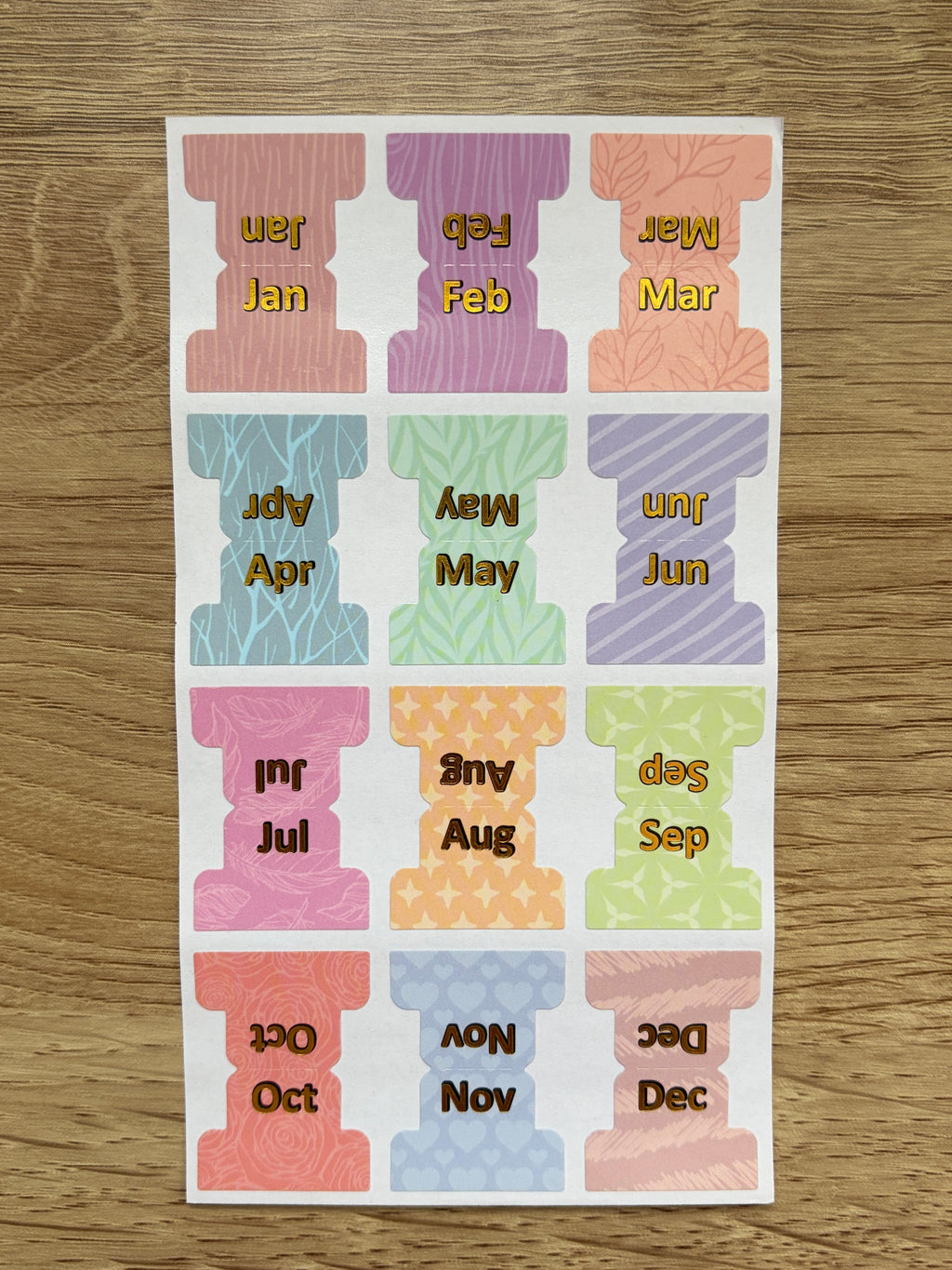The Boutique Monthly Tabs