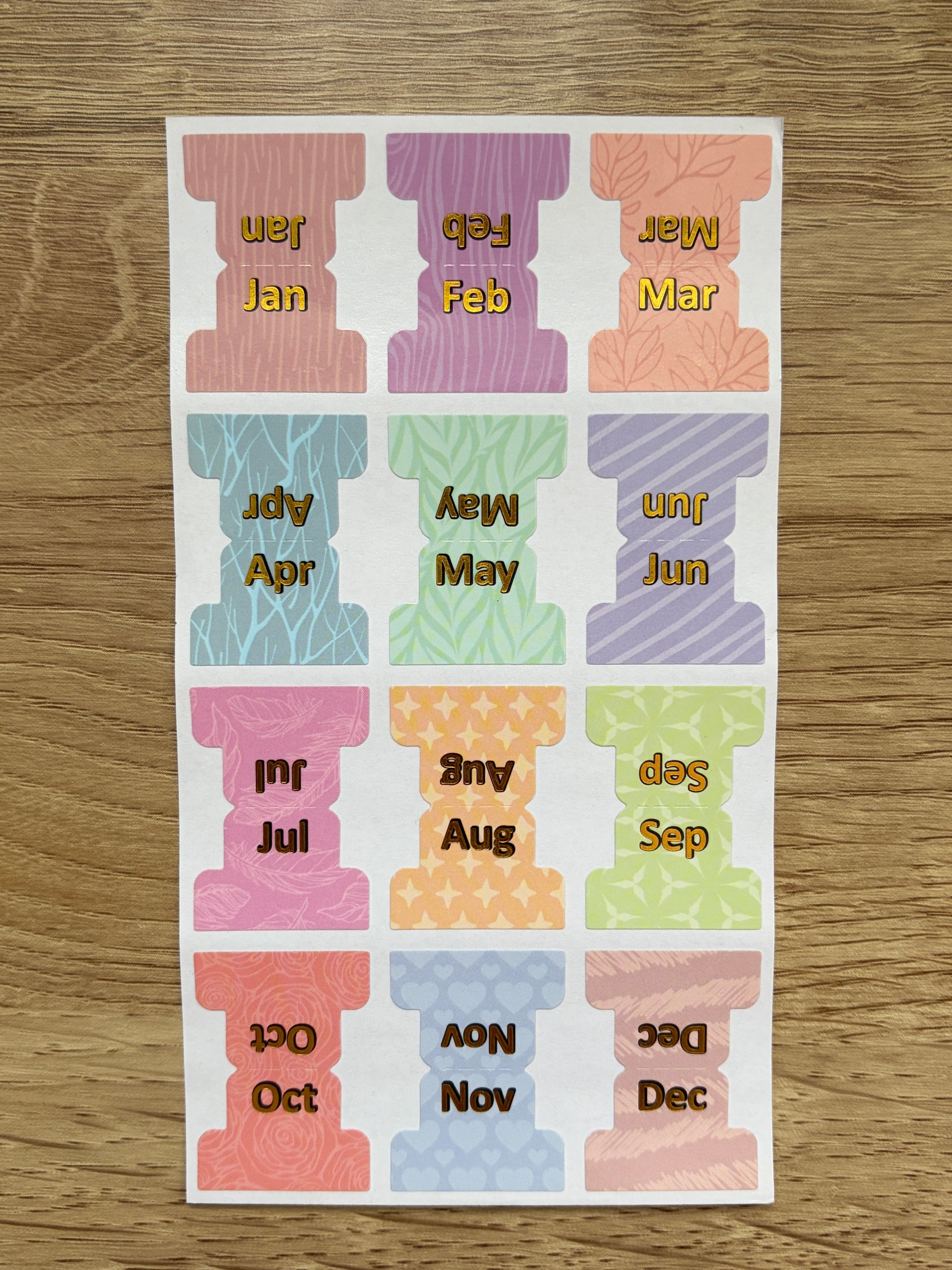 The Boutique Monthly Tabs