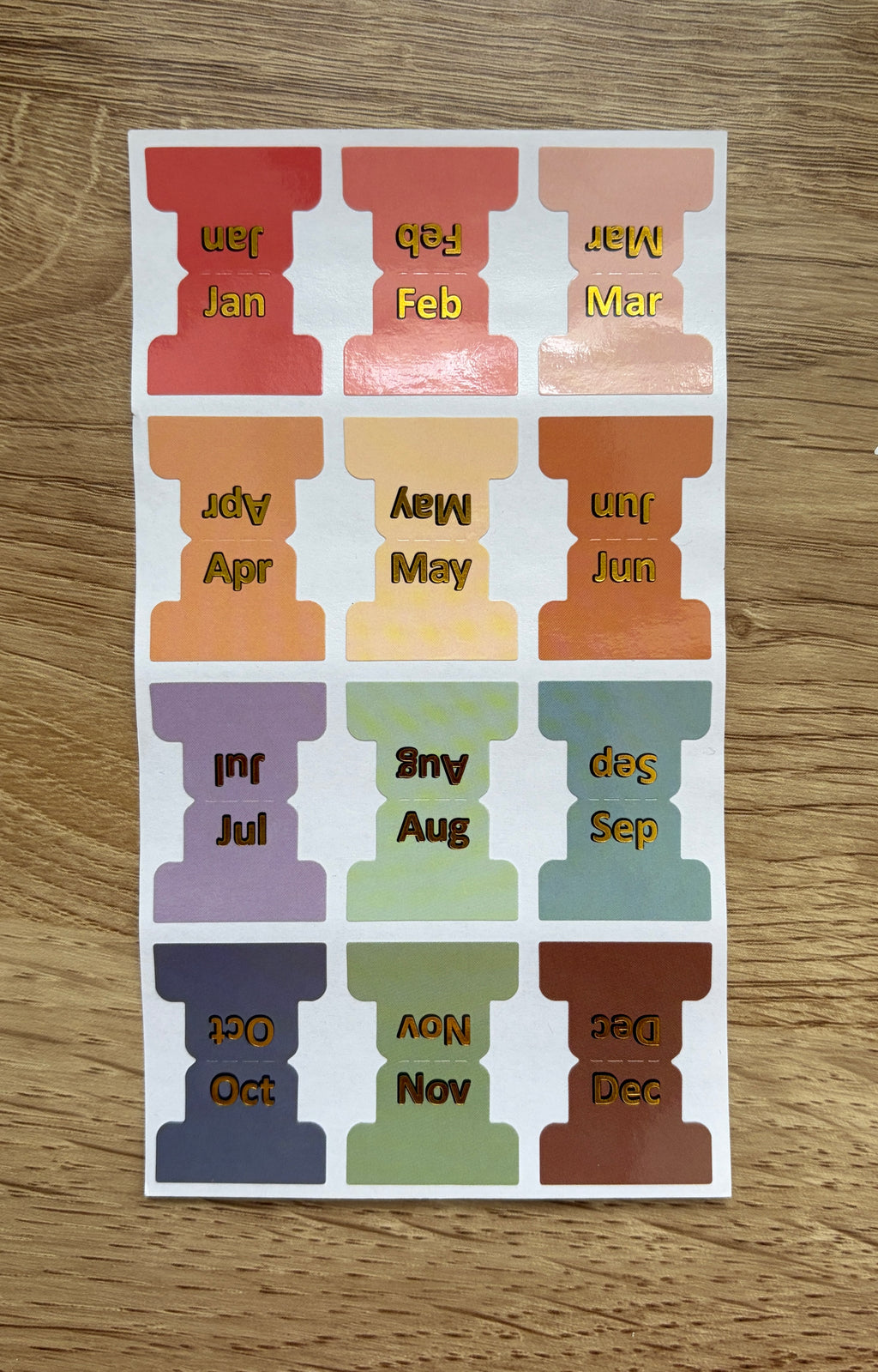 The Boutique Monthly Tabs