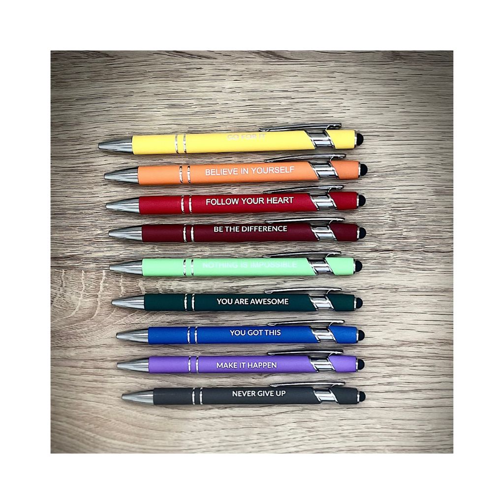 The Boutique Signature Collection - Motivational pens in all nine colours